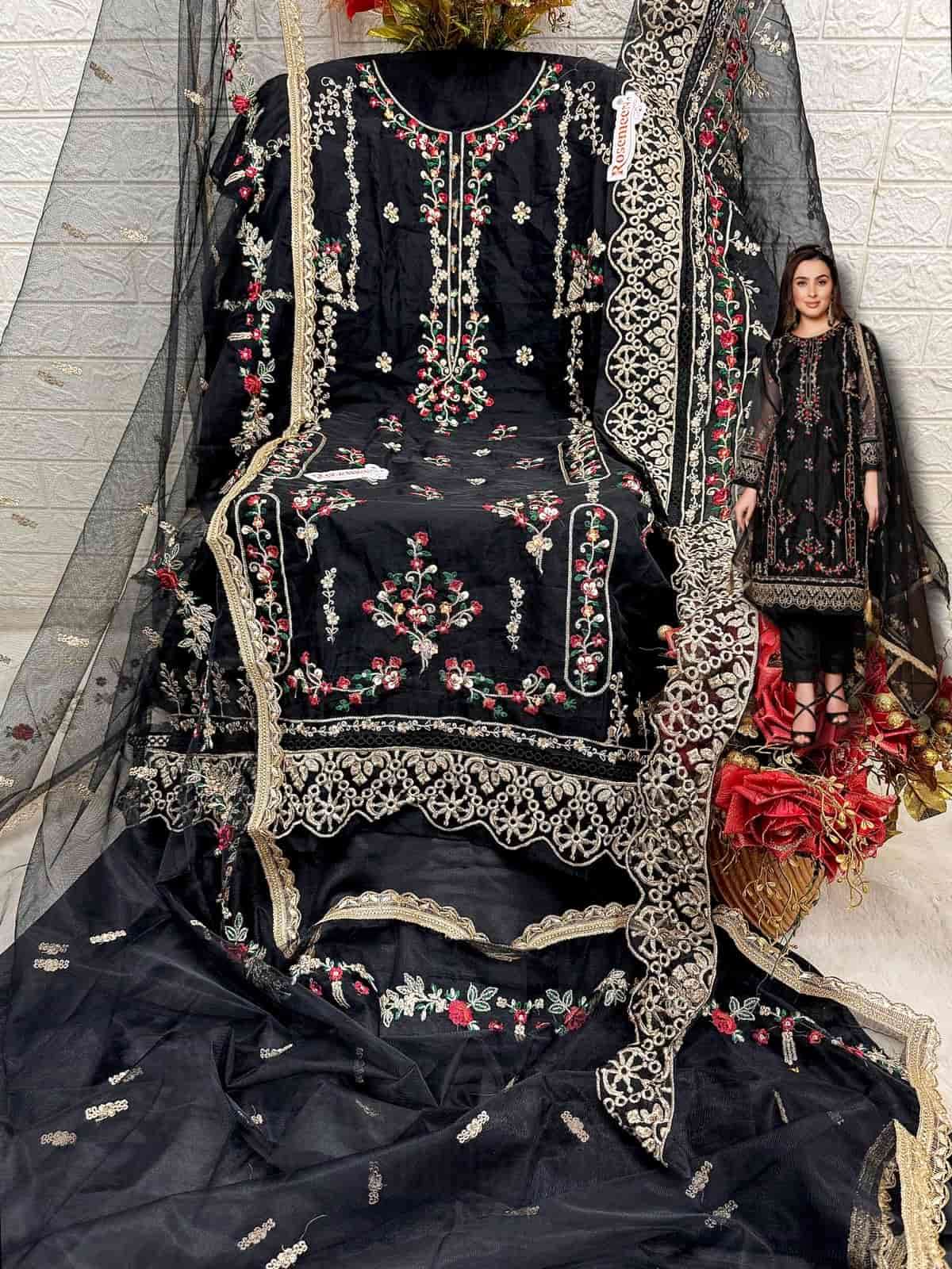Fepic C 1784 Designer Pakistani Organza Embroidered Dress Exporter view 2