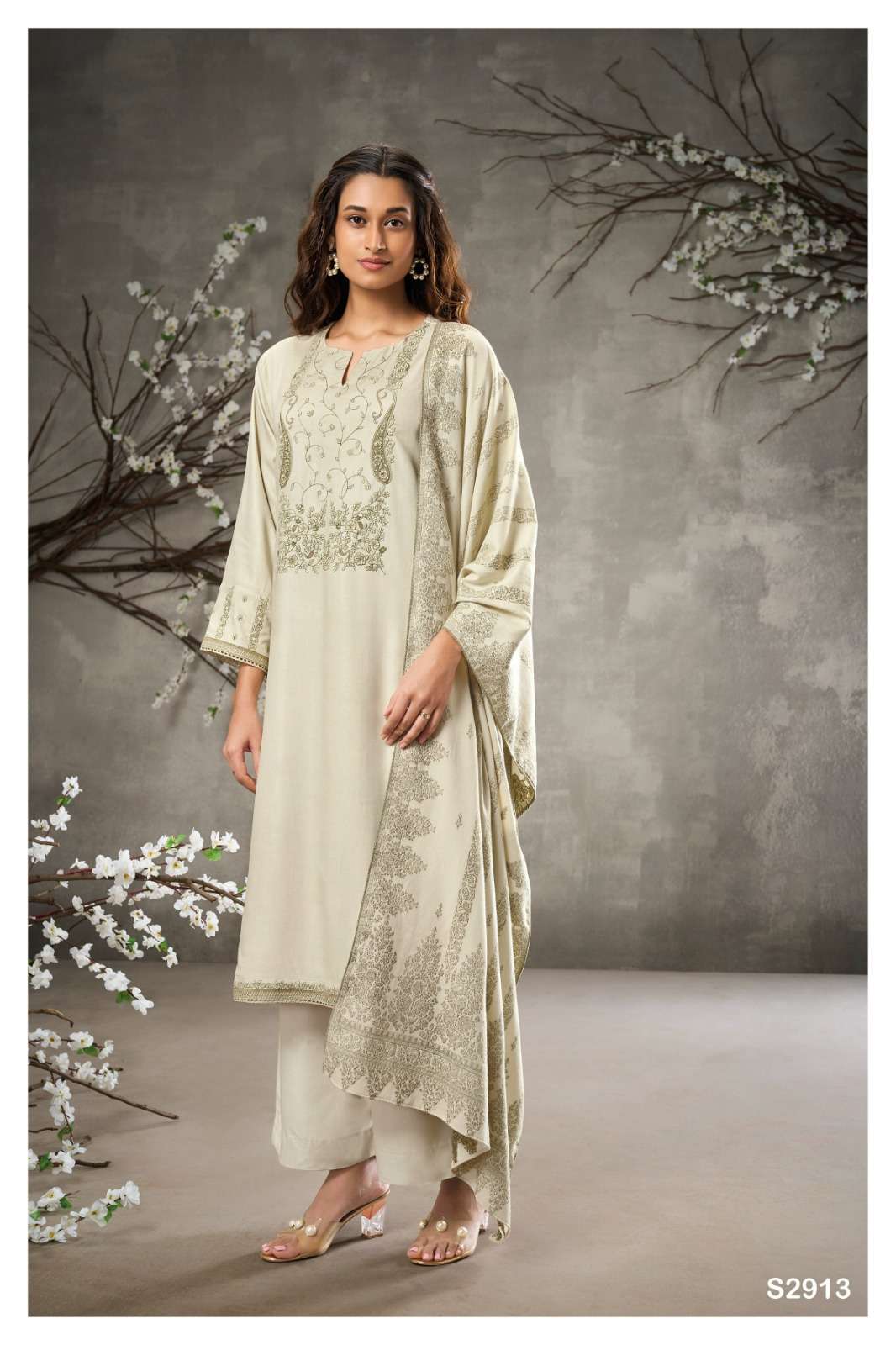 Ganga Fashion Erdene 2913 Exclusive Pashmina Suit Winter Collection view 3