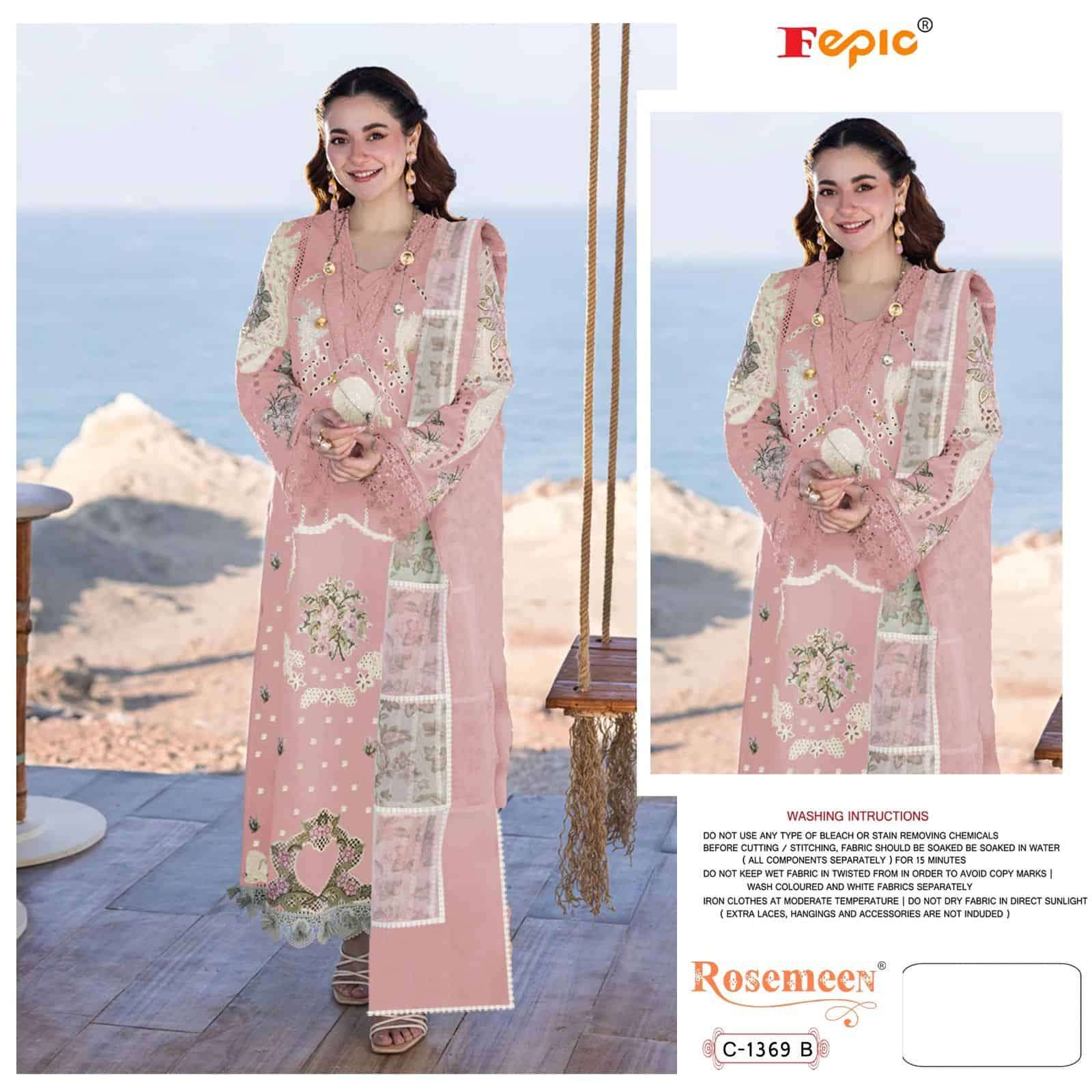 Fepic Rosemeen C-1369 B Embroidered Cotton Dress