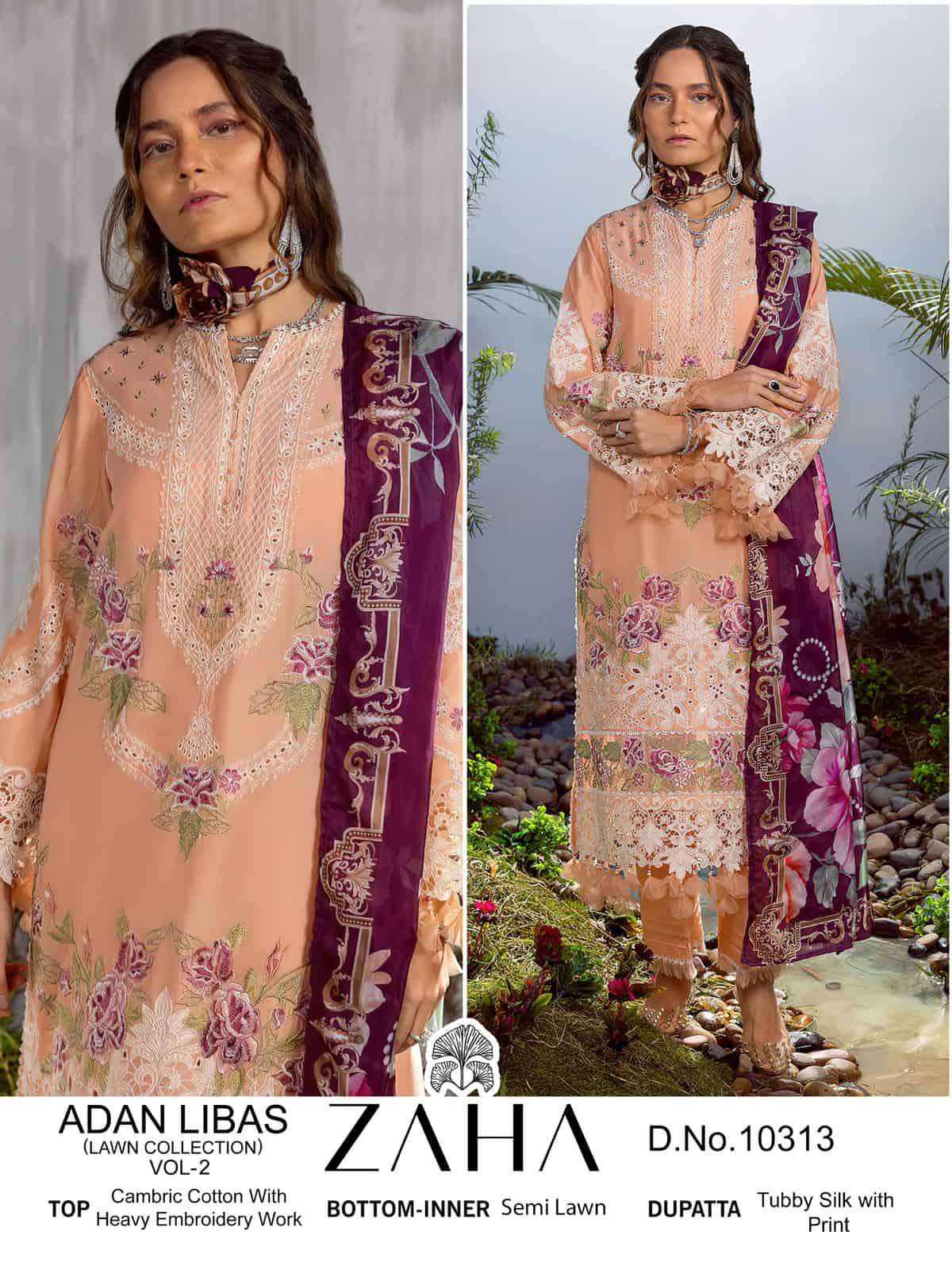 Zaha Adan Libas Vol-2 Cotton Salwar Kameez