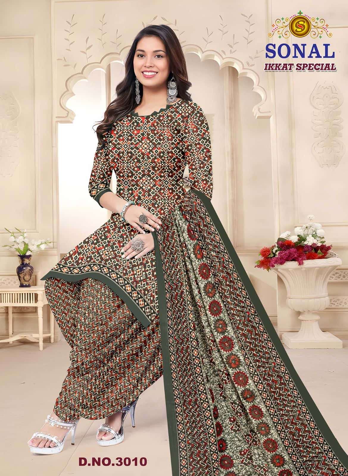 Sonal Textile Ikkat Special Vol 3 Pure Cotton Printed Suit Exporters view 10