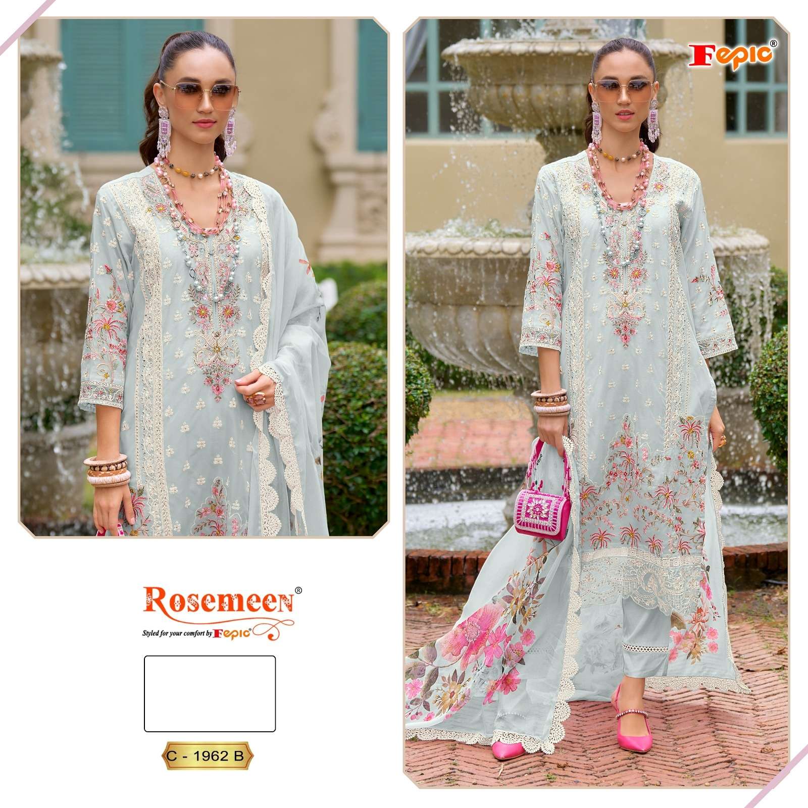 Fepic Rosemeen Organza Pakistani Suit view 2