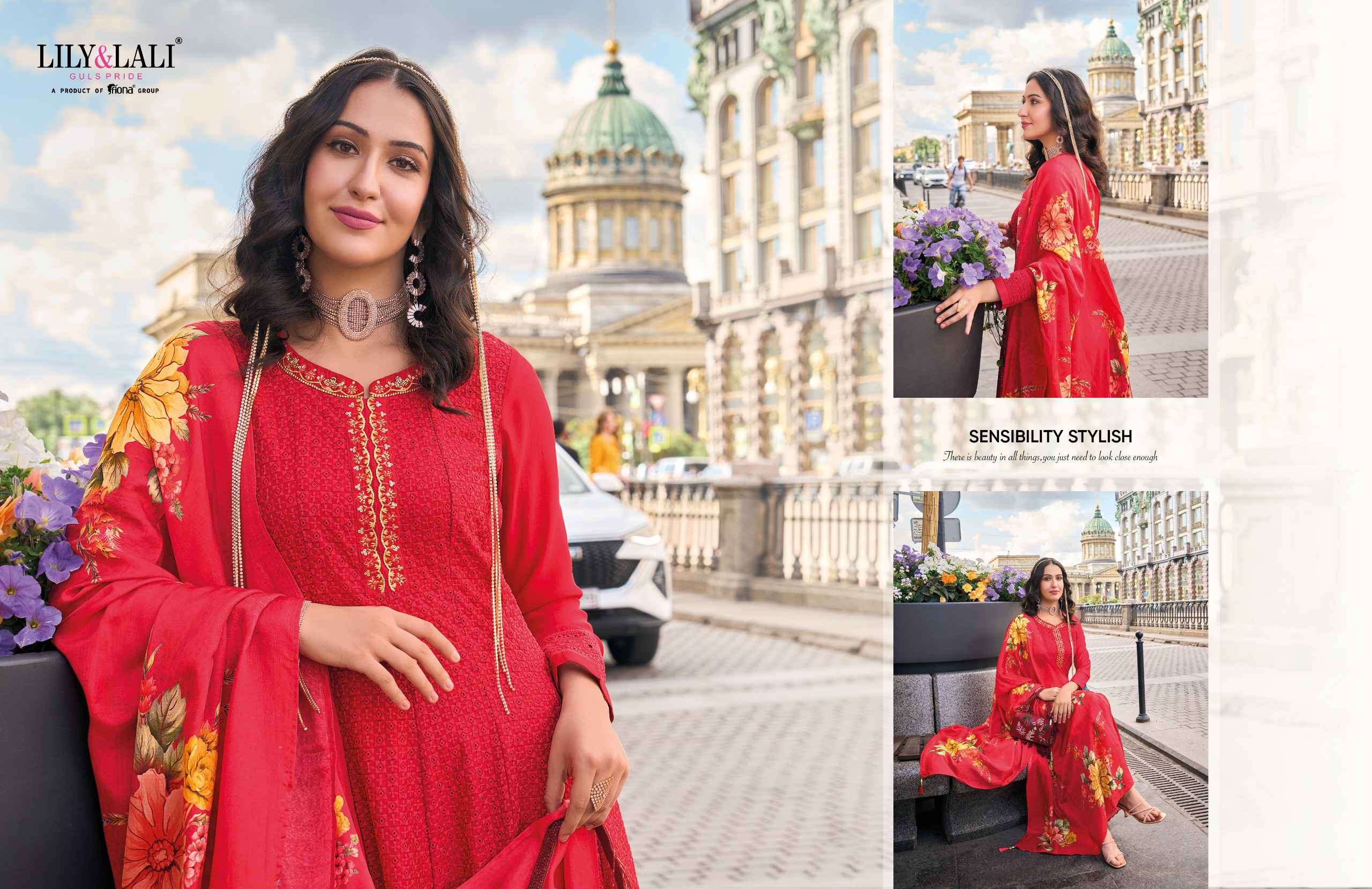 Lily And Lali Alamzeb Anarkali Pattern Premium Design Readymade Suit view 3