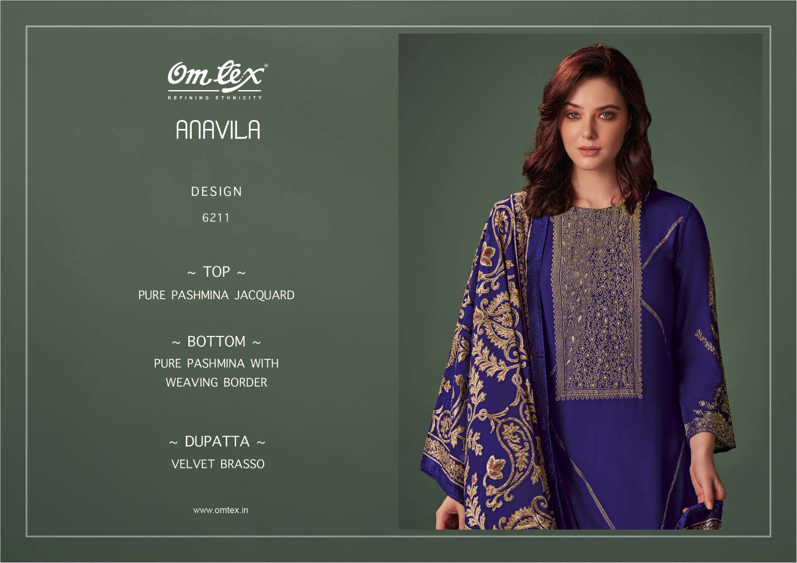 Omtex Anavila Designer Pashmina Jacquard Suit New Designs view 4