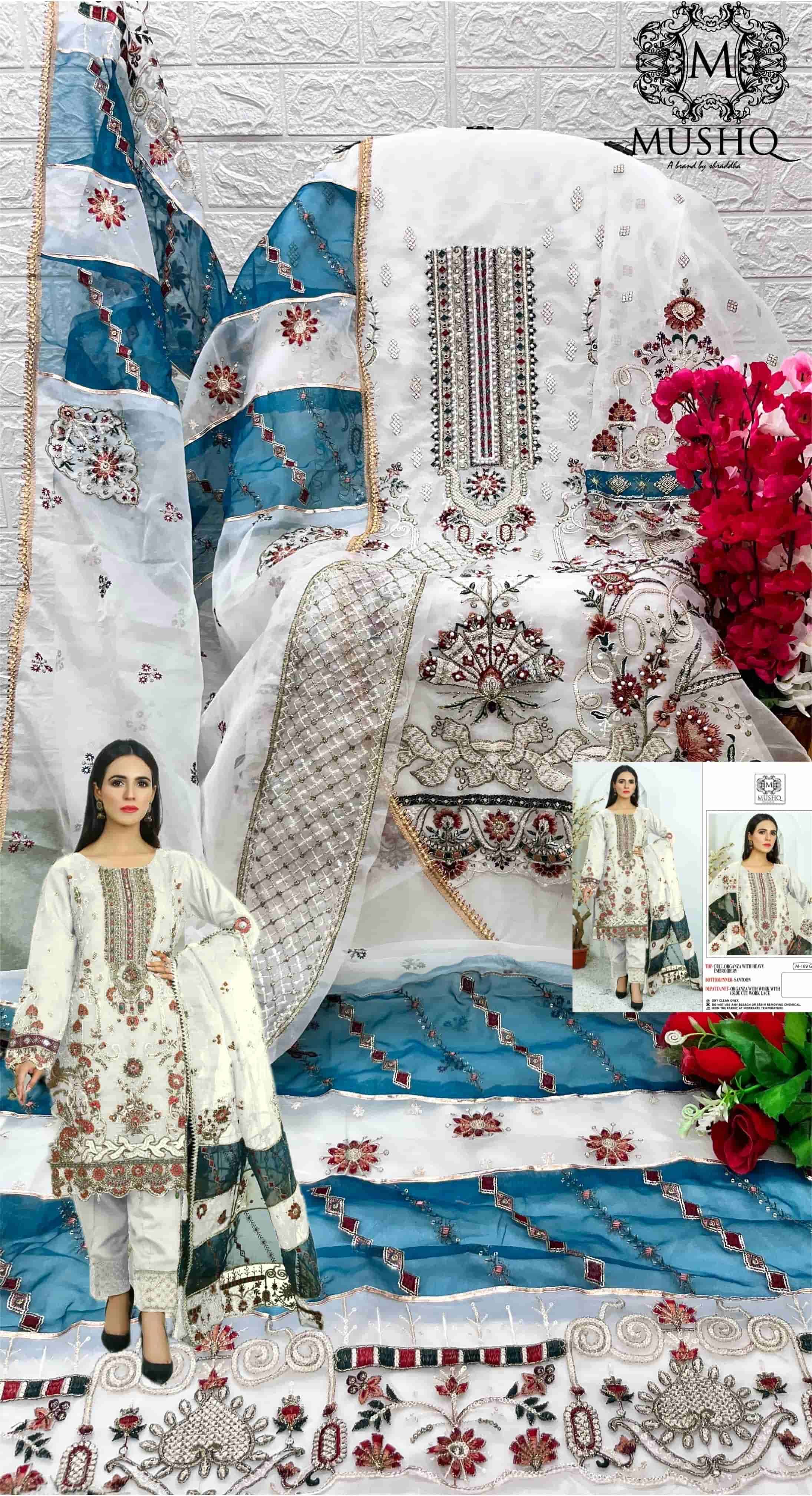 Mushq M 189 Colors Heavy Designer Style Pakistani Party Wear Suit Wholesalers view 6