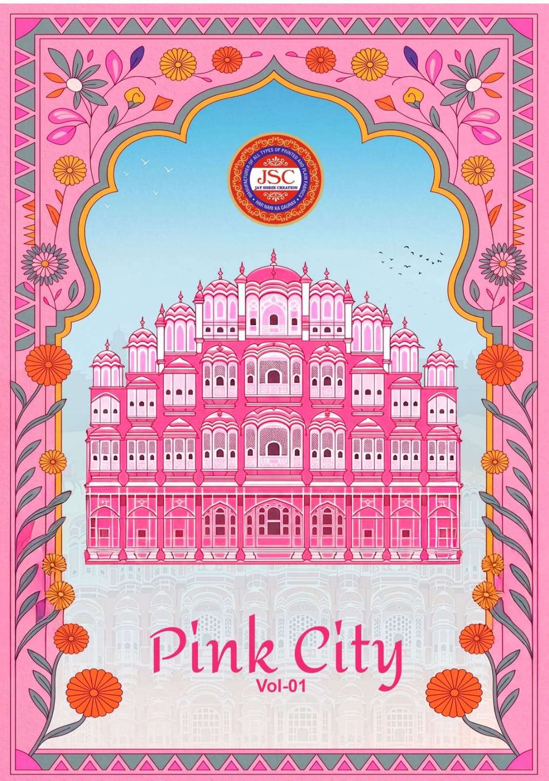 Jsc Pink City Vol 1 Unstitch Cotton Salwar Suit