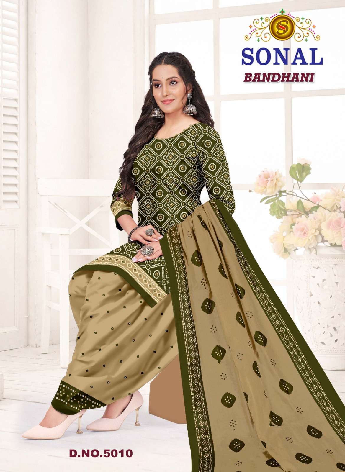 Sonal Textile Bandhani Vol 5 Bandhani Print Cotton Dress Material Wholealers view 9