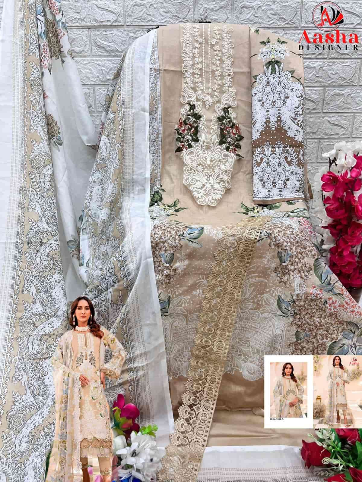 Aasha Designer Cotton Embroidered Salwar Suit view 3