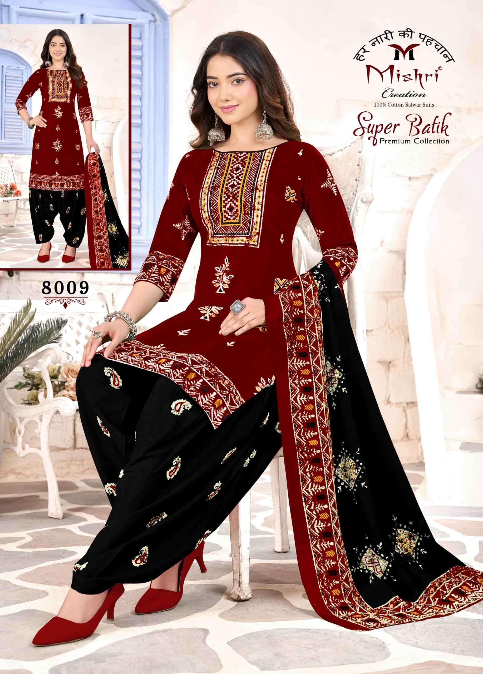 Mishri Super Batik Vol 8 Patiyala Print Cotton Dress Catalog view 5