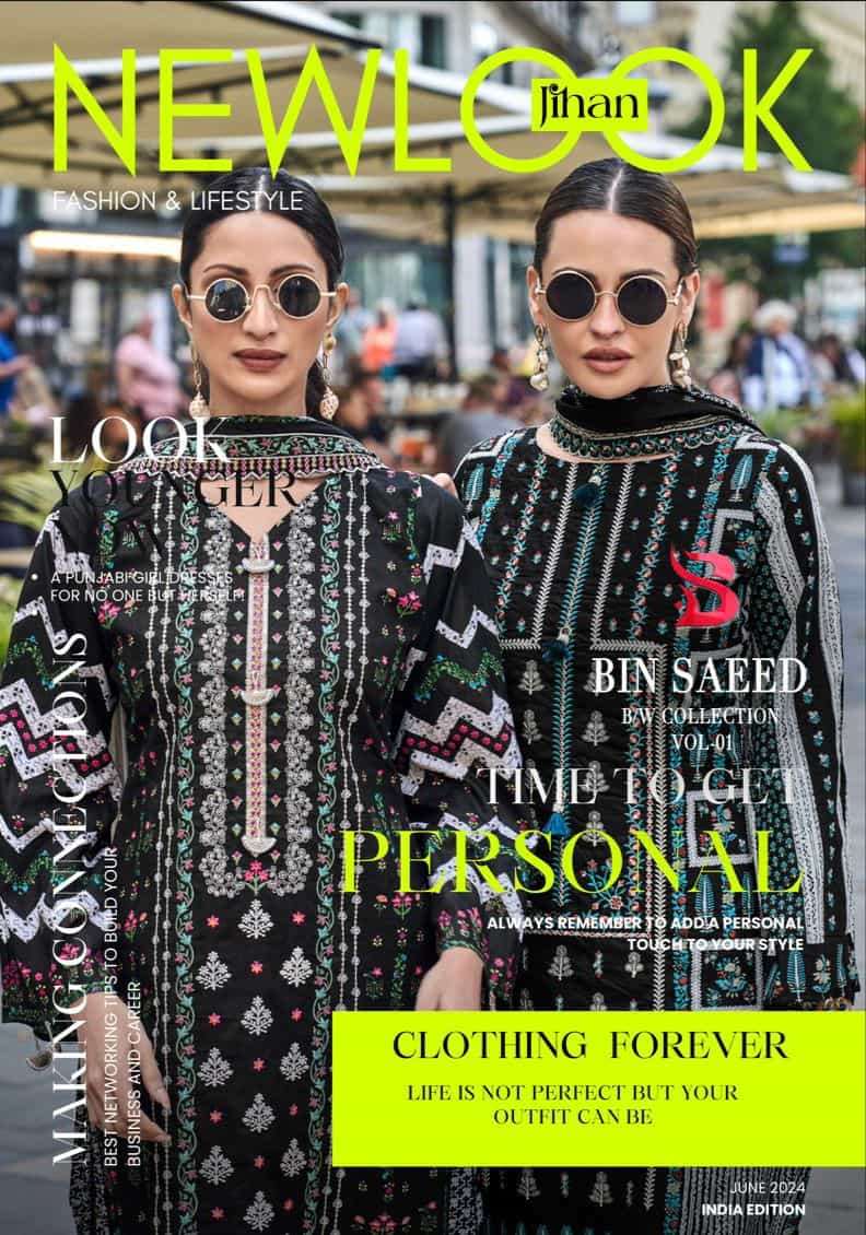 Jihan Bin Saeed B/W Lawn Collection Vol 1 Heavy Embroidered Pakistani Dress Wholesalers view 6