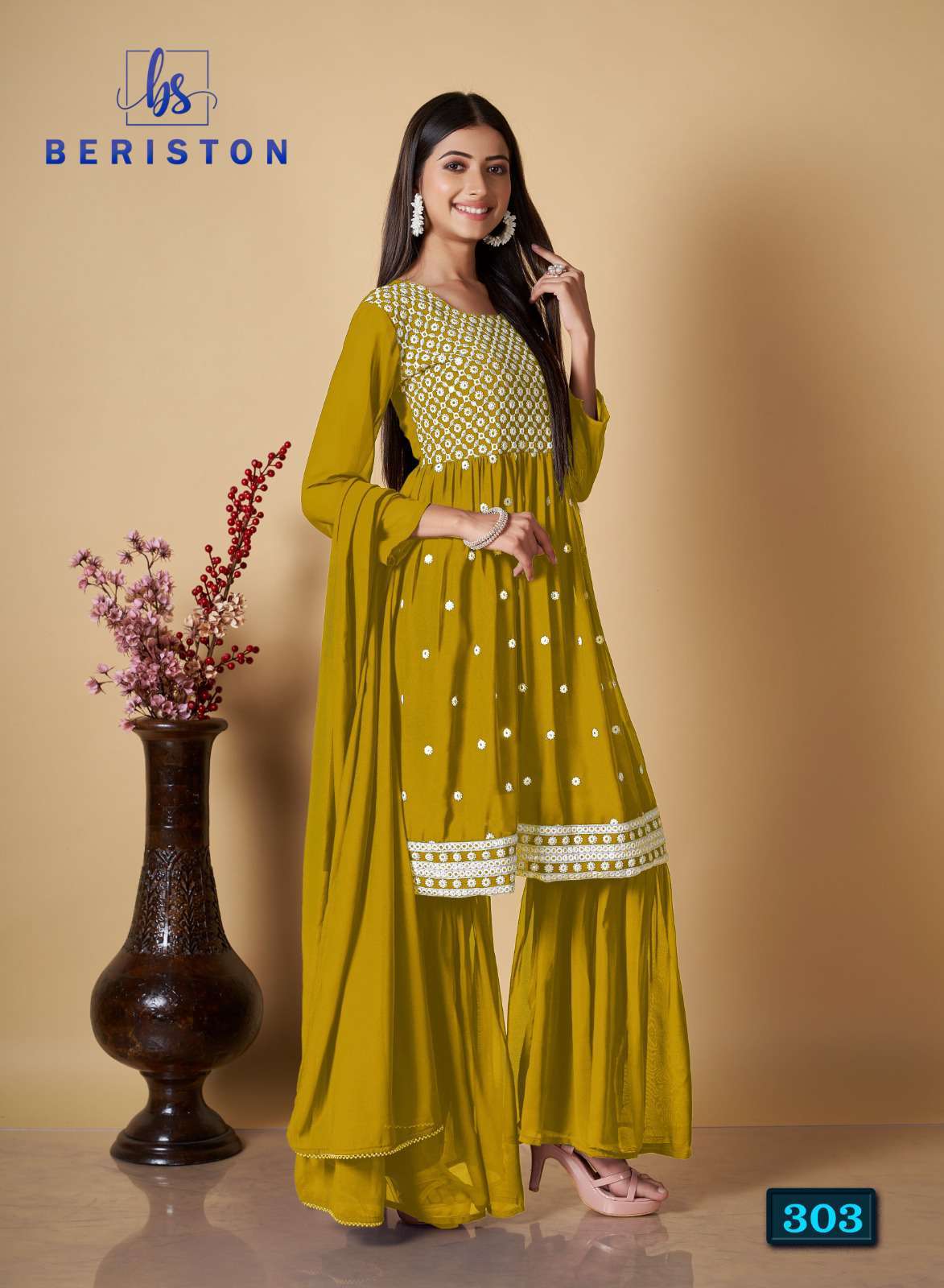 Beriston Bs Vol 3 Festive Collection Stylish Sharara Dress view 9