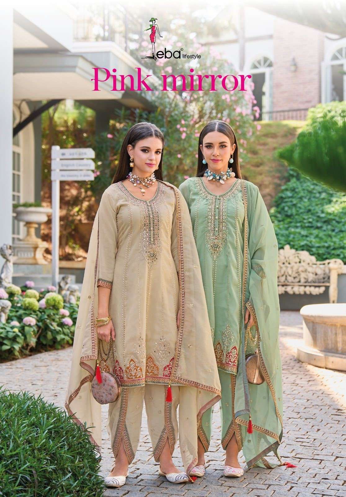 Eba Lifestyle Pink Mirror 1683 And 1684 Latest Designs Partywear Dress Exporters view 7
