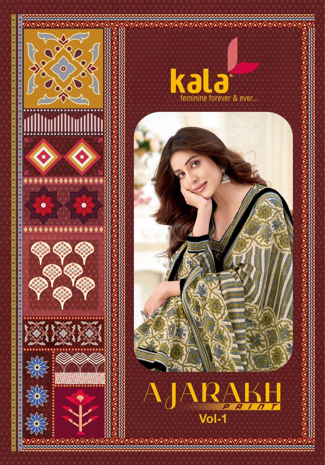 Kala Ajarakh Vol 1 Pure Cotton Unstitch Salwar Suit Exporters view 7