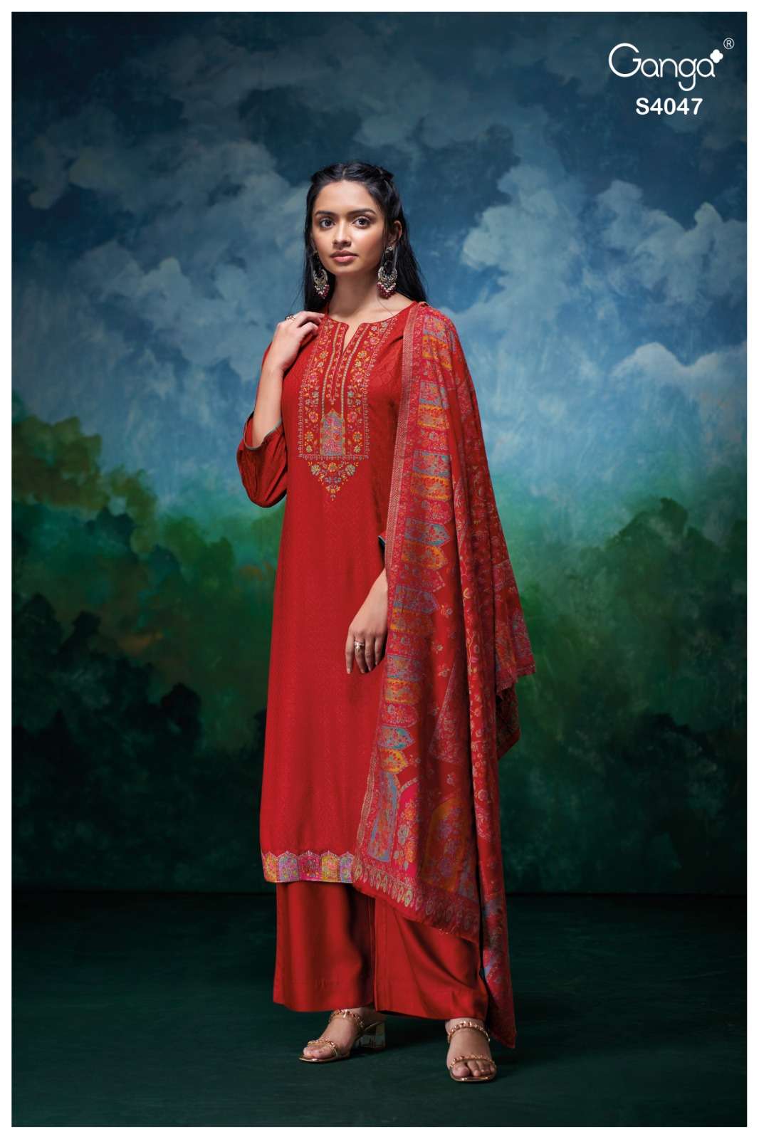 Ganga Fashion Daniah 4047 Pure Pashmina Premium Suits Winter Collection