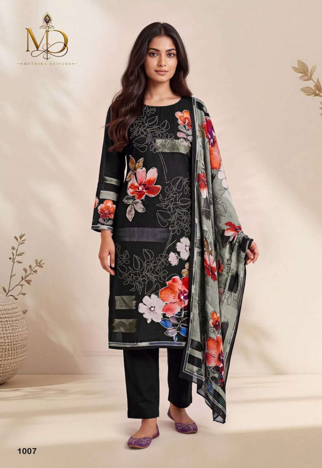 Metrika Designs Rose Gold Vol 1 Heavy Cotton Dress Material view 6