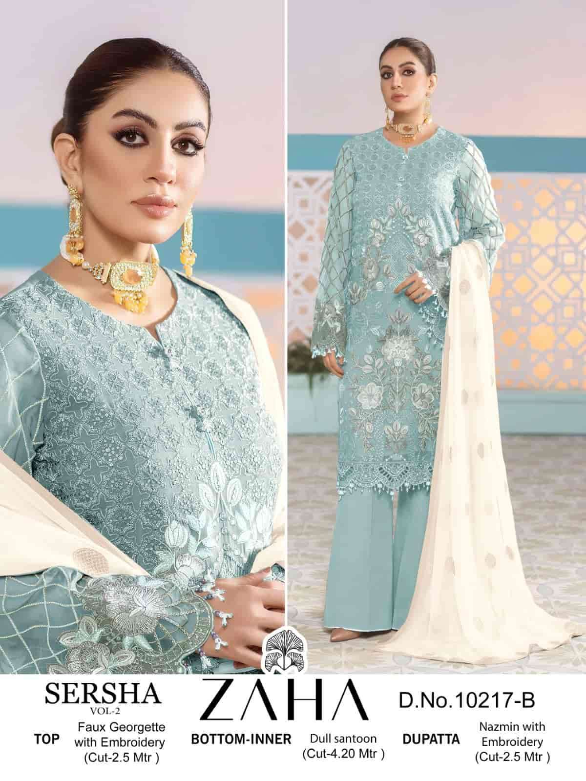Zaha Sersha Vol 2 Party Wear Style Latest Designer Pakistani Salwar Suit Collection view 9