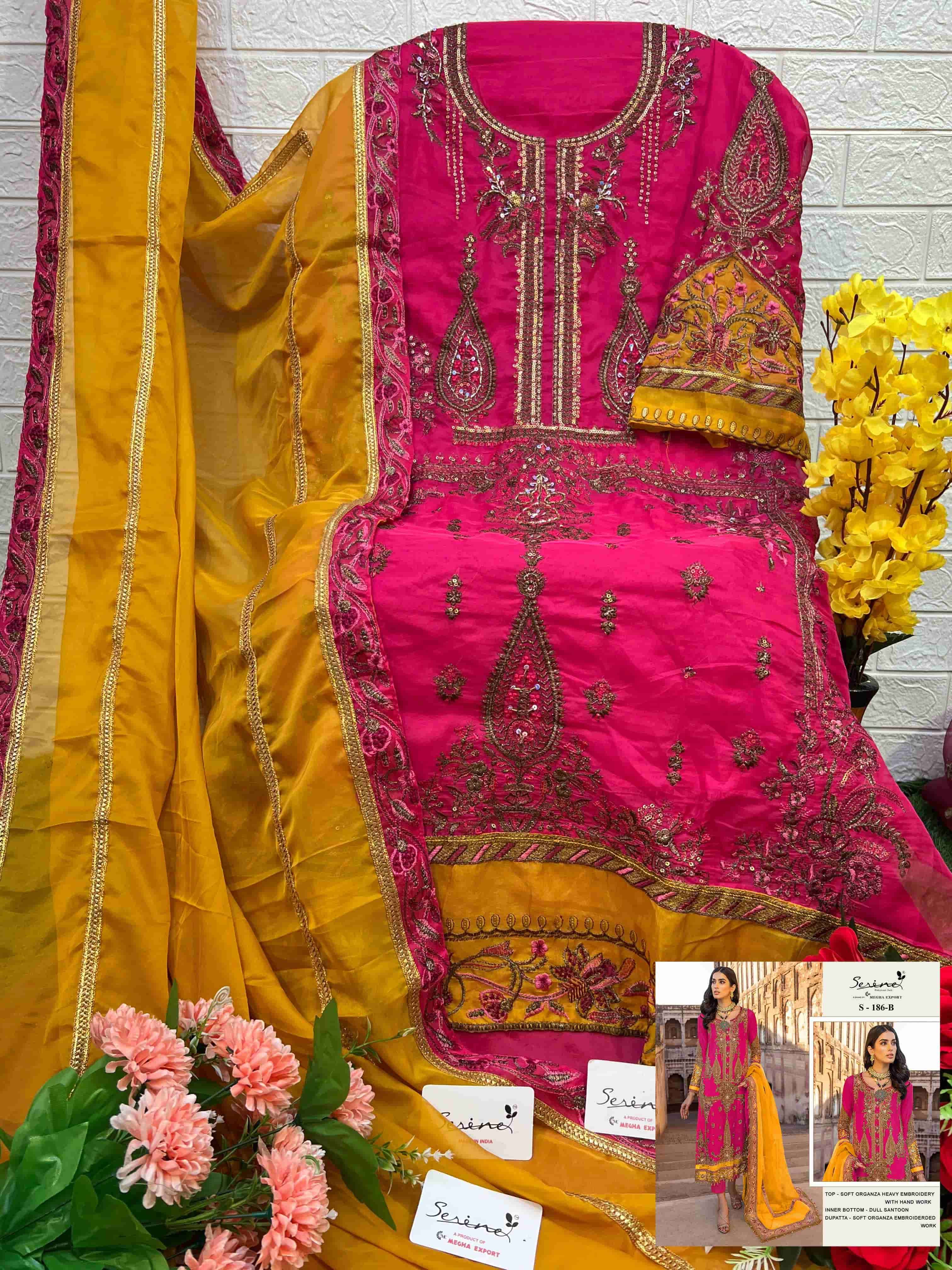 Megha Export S 186 Colors Festive Wear Style Heavy Designer Pakistani Suit Wholesalers view 6