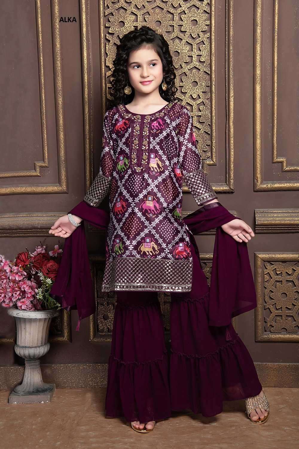 Alka Aaradhna Vol 41 Latest Designer Kids Wear Partywear Dress view 3