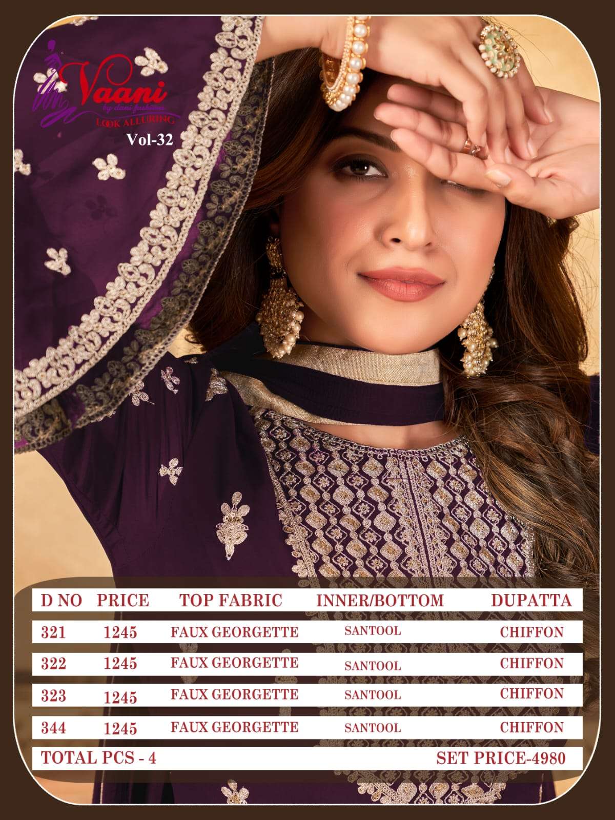 Aanaya Vaani Vol 32 Exclusive Party Wear Georgette Suit Designs view 12