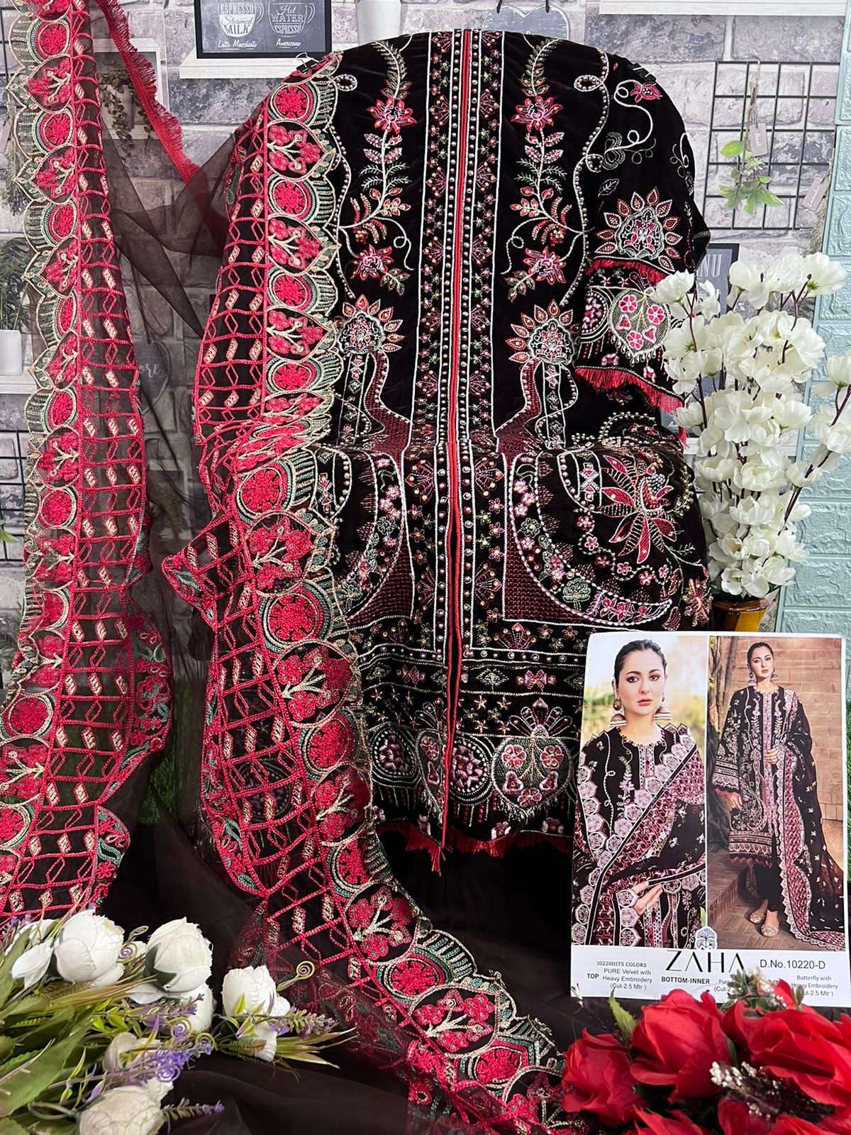 Zaha Aafiya Vol 1 Exclusive Velvet Pakistani Suit view 10