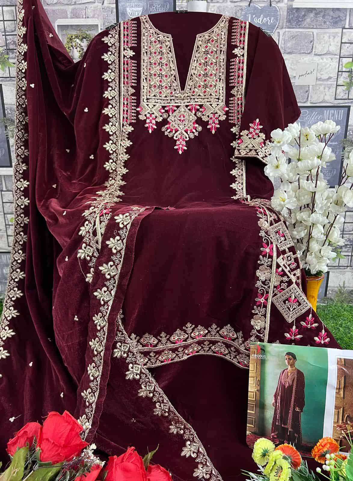Deepsy 3291 Colors Firdous Velvet Festive Wear Style Designer Winter Wear Suit view 6
