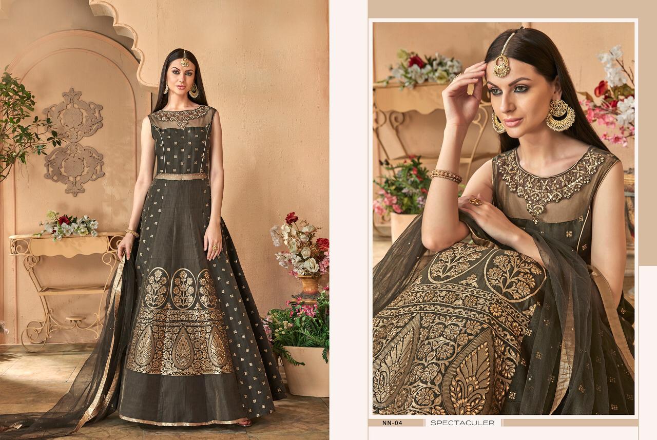 Stf nazraana wedding collection party wear gown catalogue india view 2
