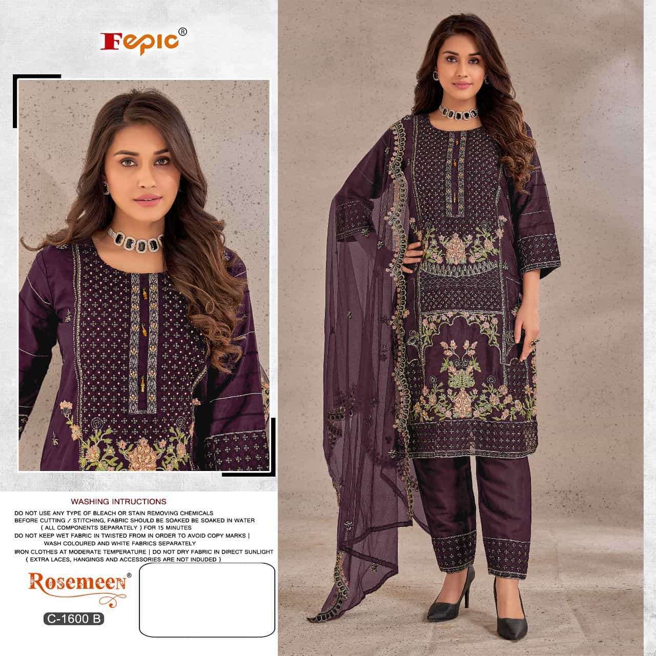 Fepic C 1600 Colors Party Wear Style Designer Salwar Suit Wholasaler view 3