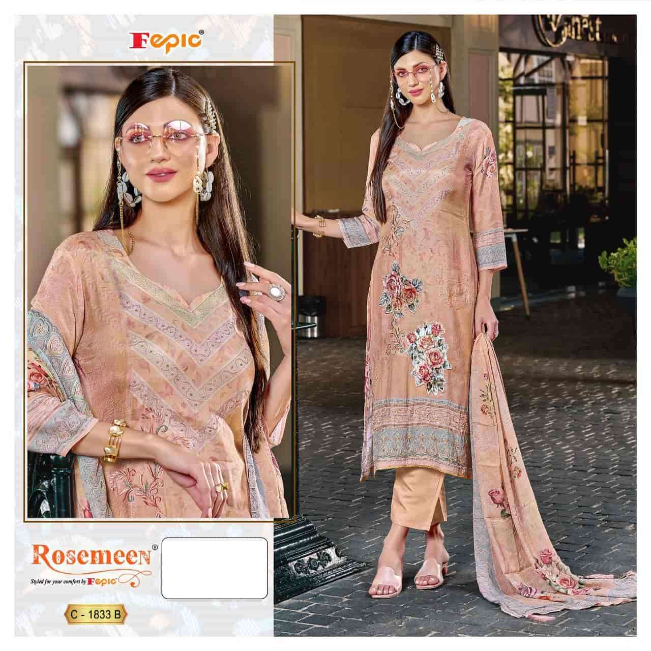 Fepic C 1833 Colors Pakistani Muslin Embroidered Salwar Suit Wholesalers view 2