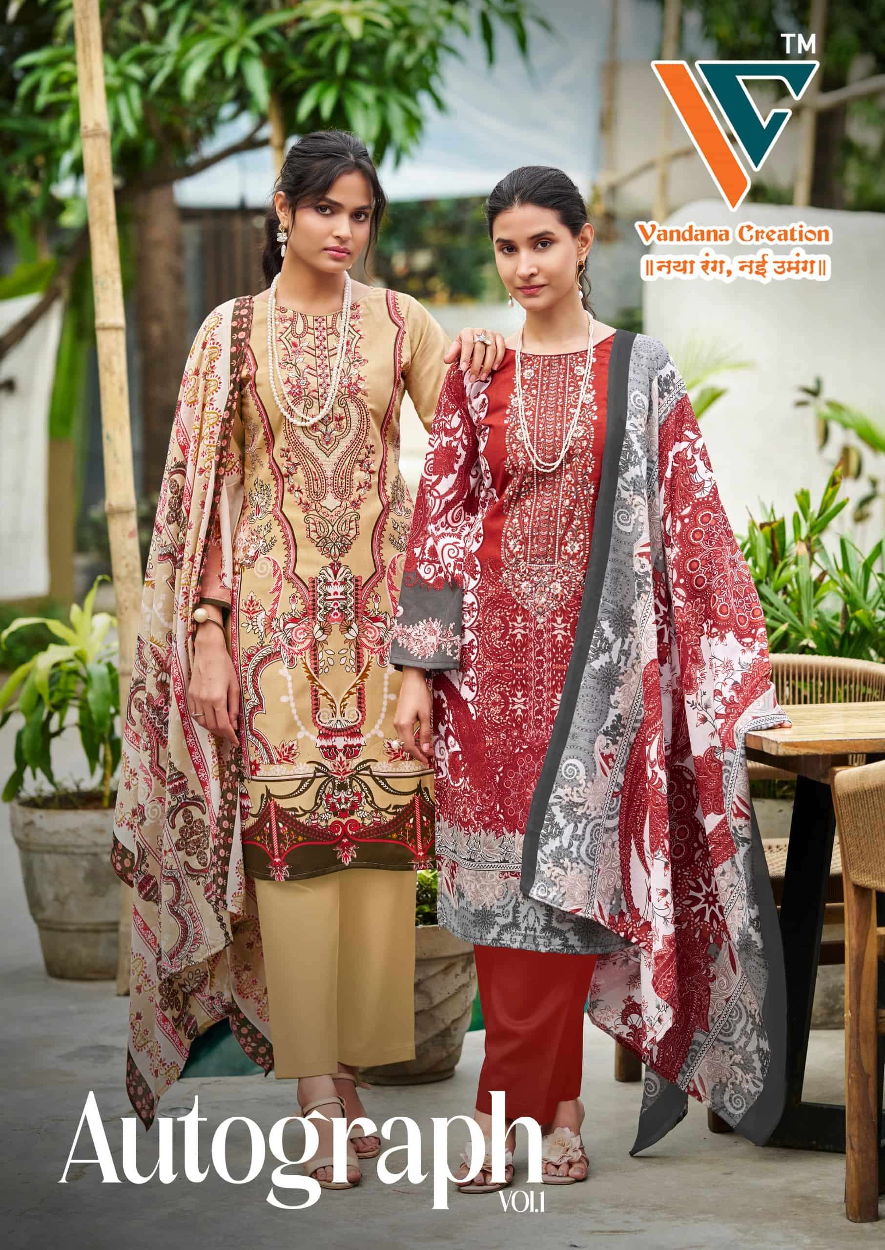 Vandana Fashion Autograph Cotton Dress Material view 2