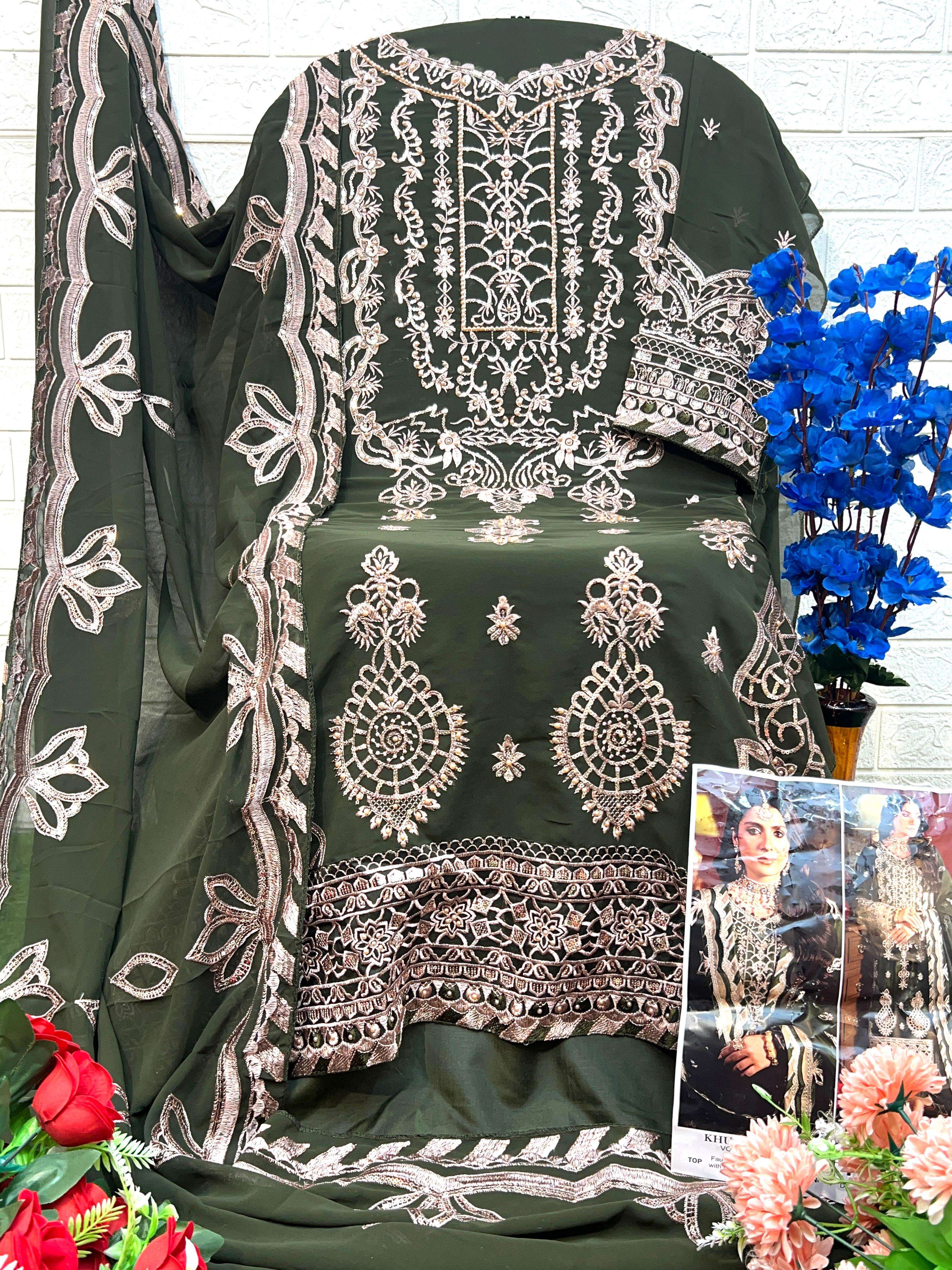 Zaha 10323 Pakistani Festive Wear Style Designer Georgette Suit Exporter view 2
