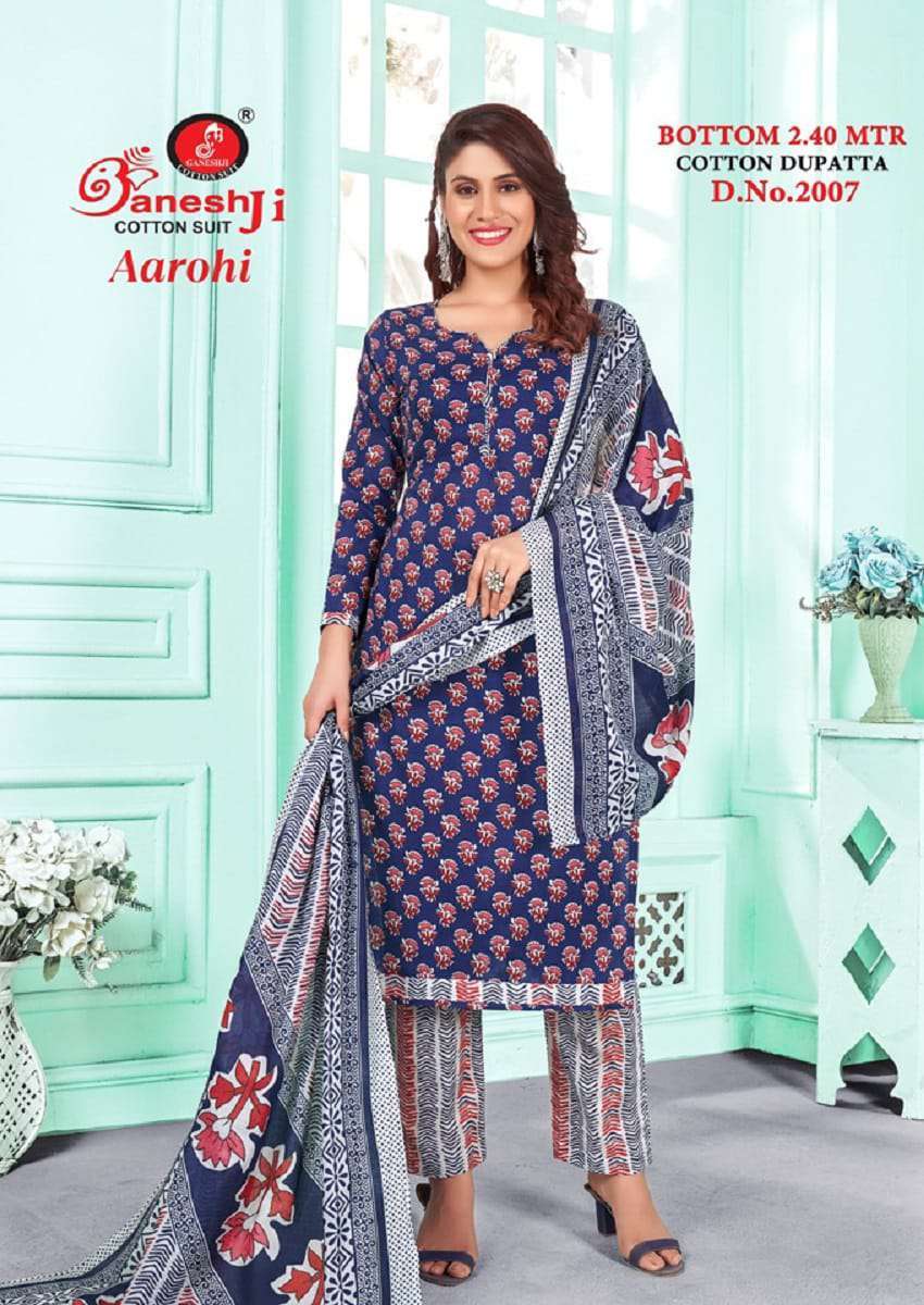 Ganeshji Aarohi Vol 2 Daily Wear Printed Heavy Cotton Dress Material view 12