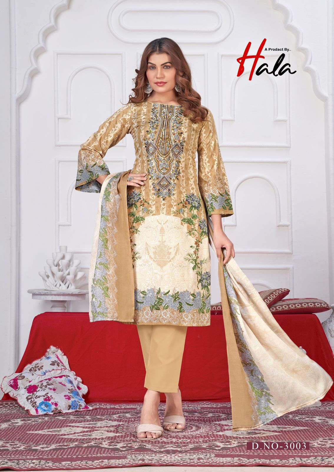 Hala Aayat Vol 3 Printed Cotton Unstitch Suit Catalog view 9