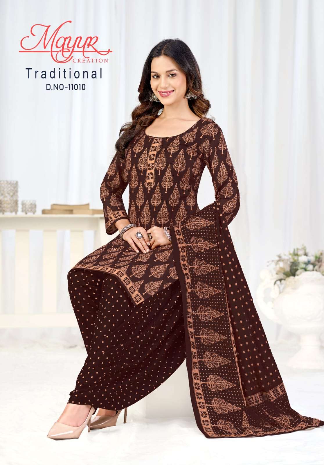 Mayur Traditional Pure Cotton Dress Material view 4