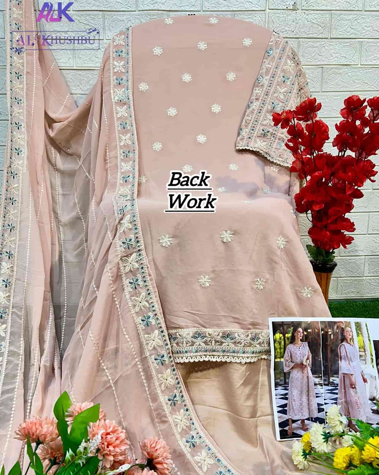Al Khushbu 6030 To 6032 Pakistani Style Designer Georgette Suit Wholesalers view 10