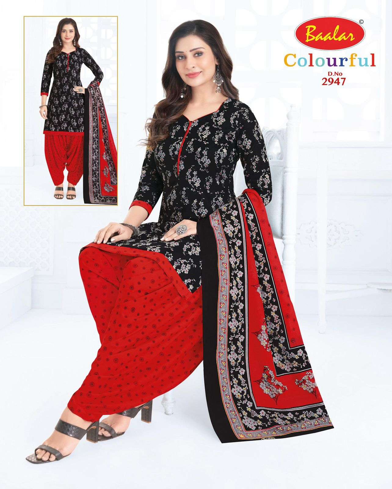 Baalar Colourful Vol 29 Unstitch Pure Cotton Suit view 22
