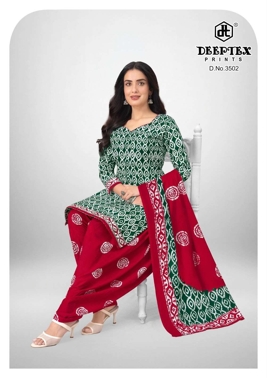 Deeptex Batik Plus Vol 35 Pure Cotton Batik Print Salwar Suit Catalog view 3