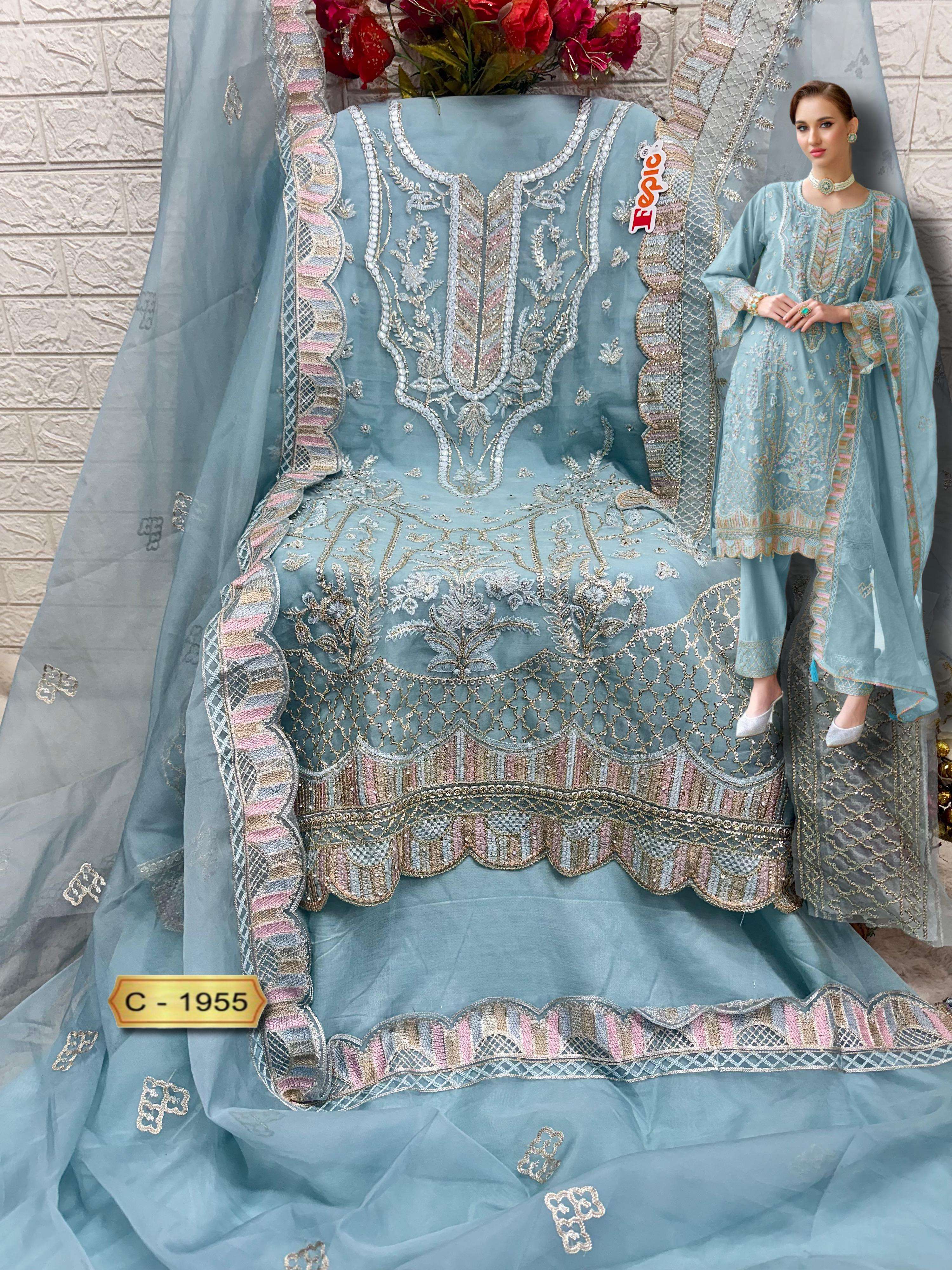 Fepic C 1955 Pakistani Salwar Suit Wholsale price view 4