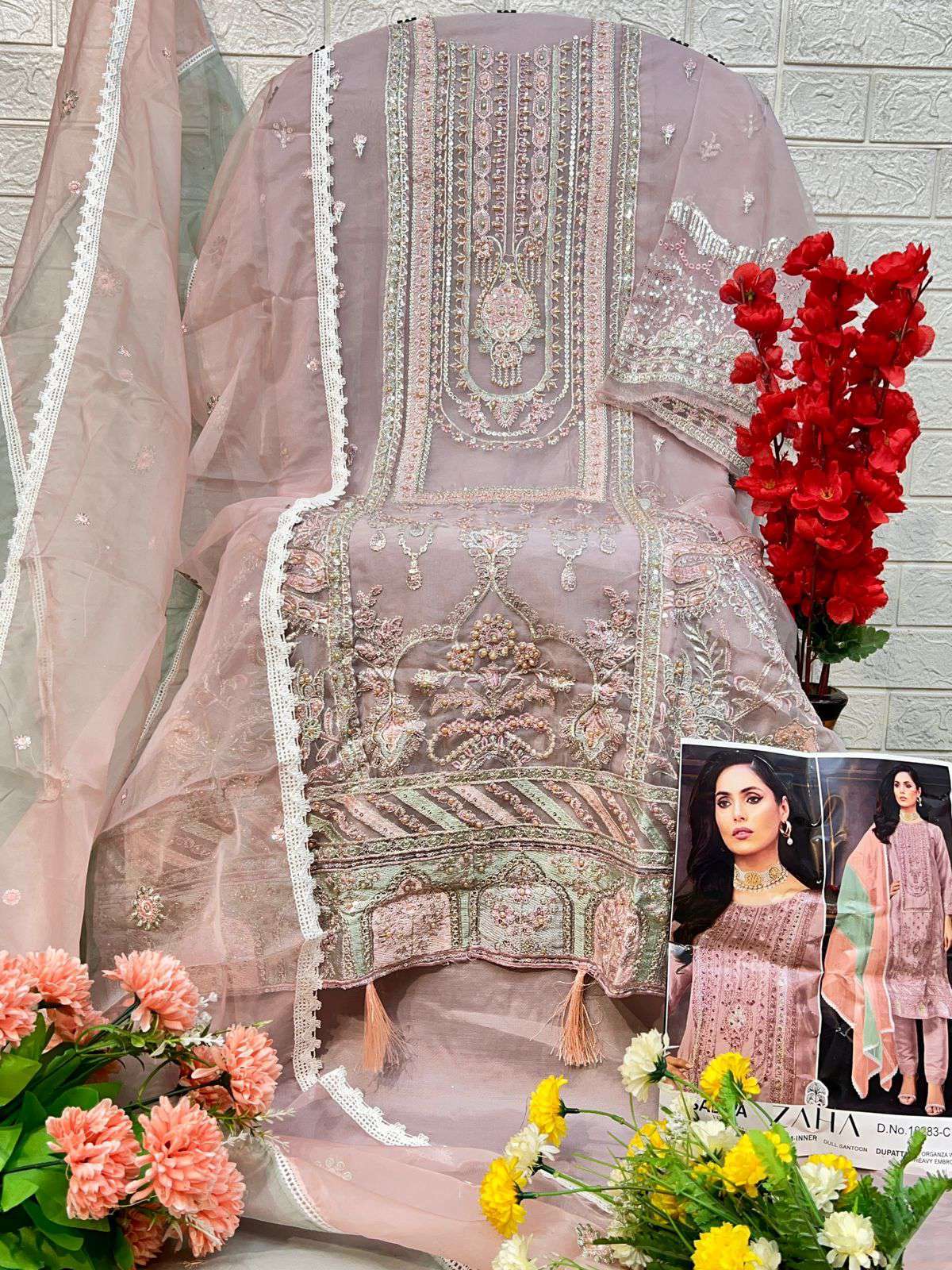 Zaha Salma Vol 1 Organza Pakistani Suit view 10