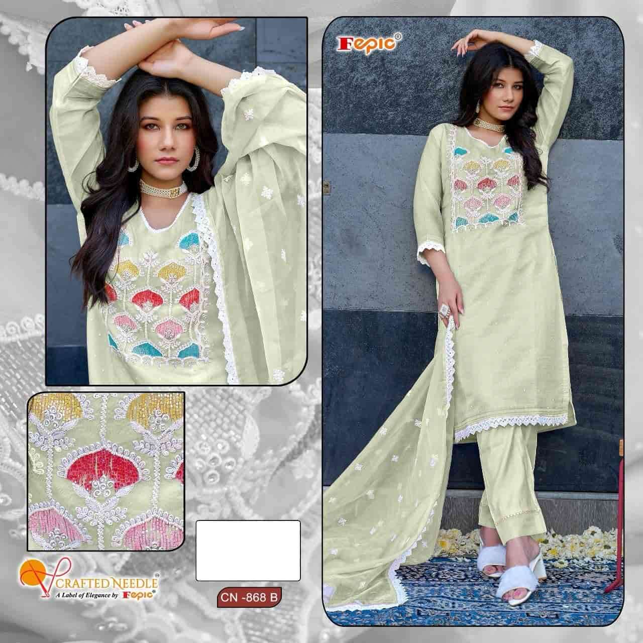 Crafted Needle CN 868 By Fepic Fancy Designer Style Pakistani Readymade Collection view 2