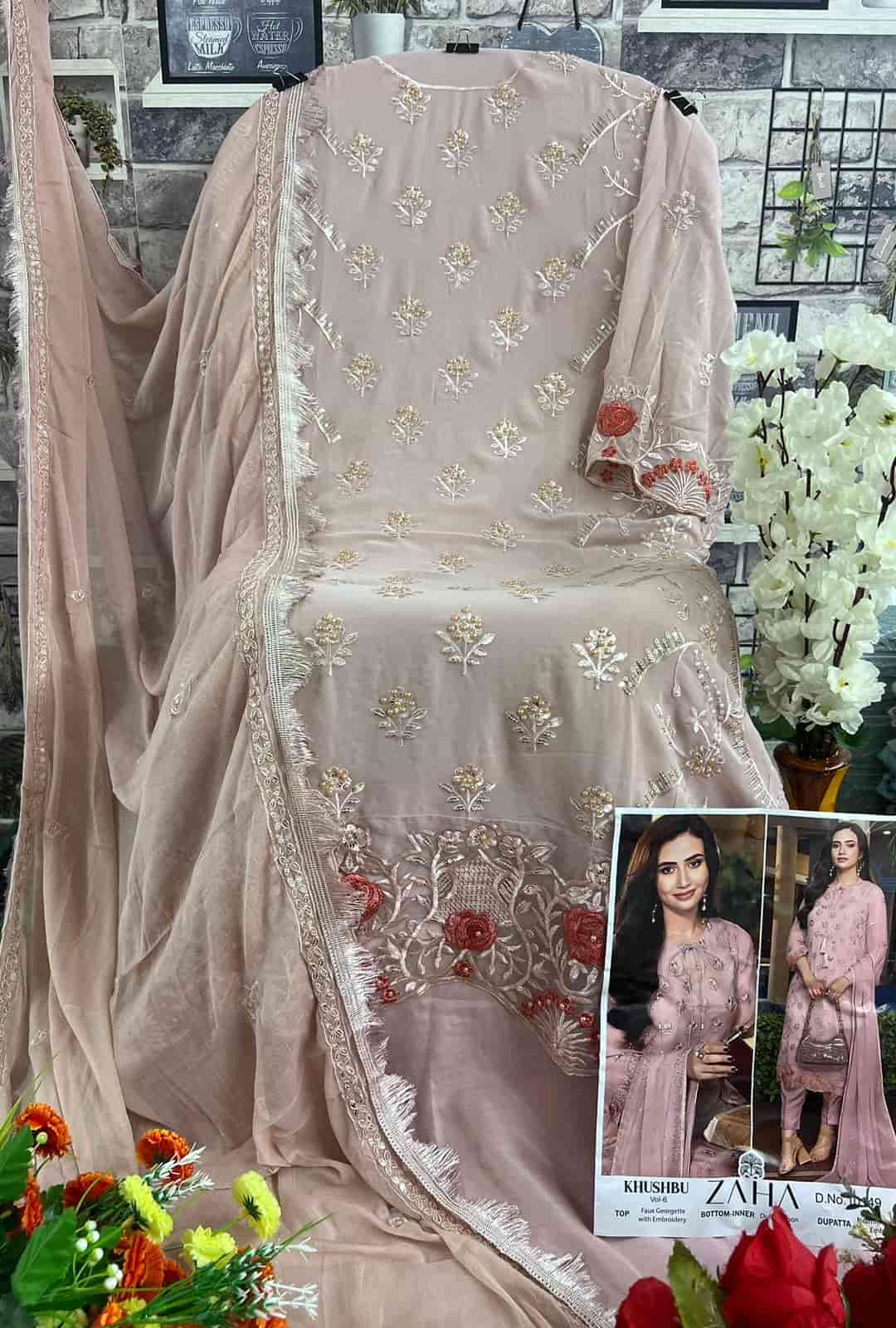 Zaha Khushbu Vol 6 Pakistani Festive Wear Style Designer Suit Catalog Collection view 6