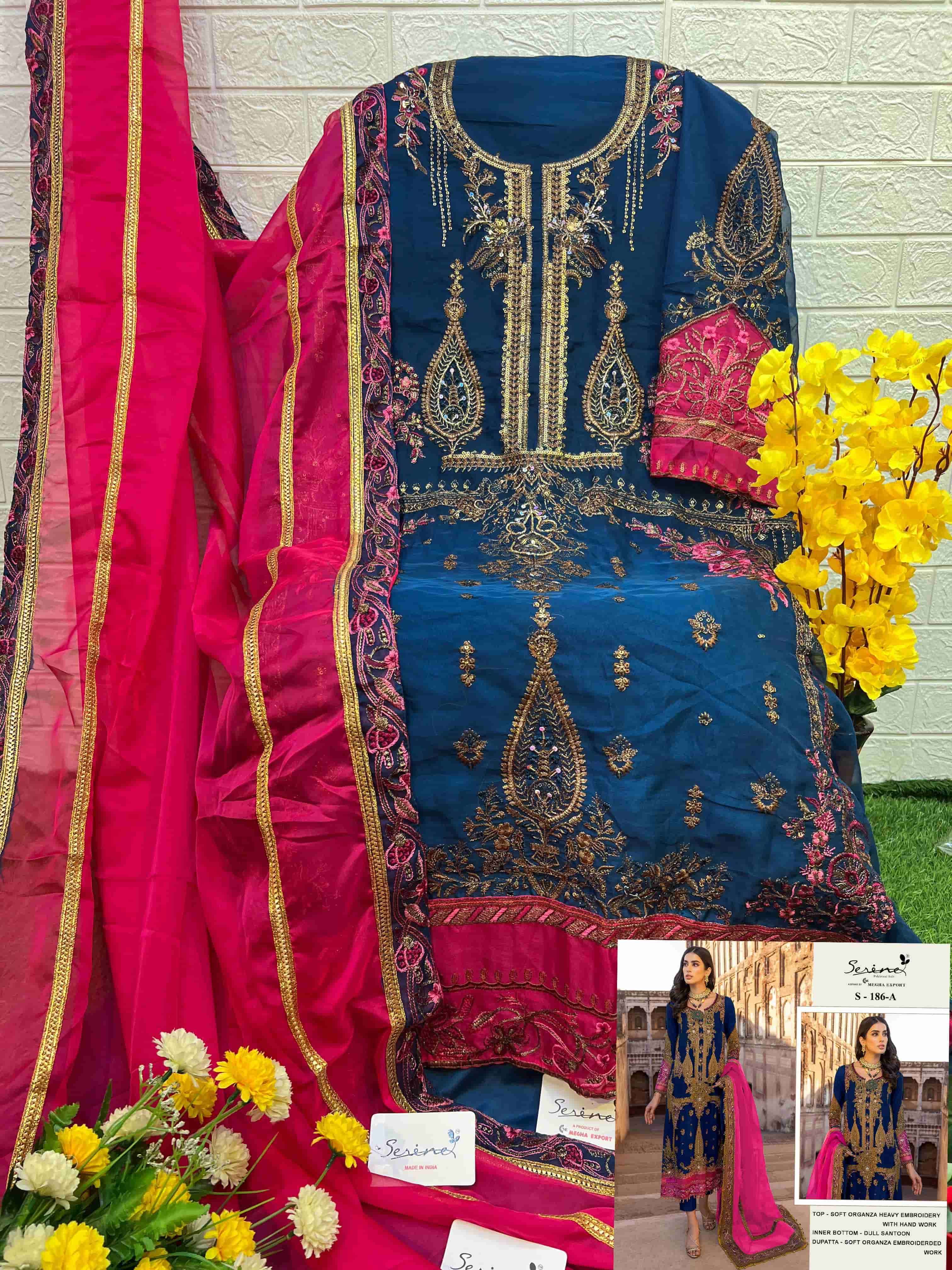 Megha Export S 186 Colors Festive Wear Style Heavy Designer Pakistani Suit Wholesalers view 8
