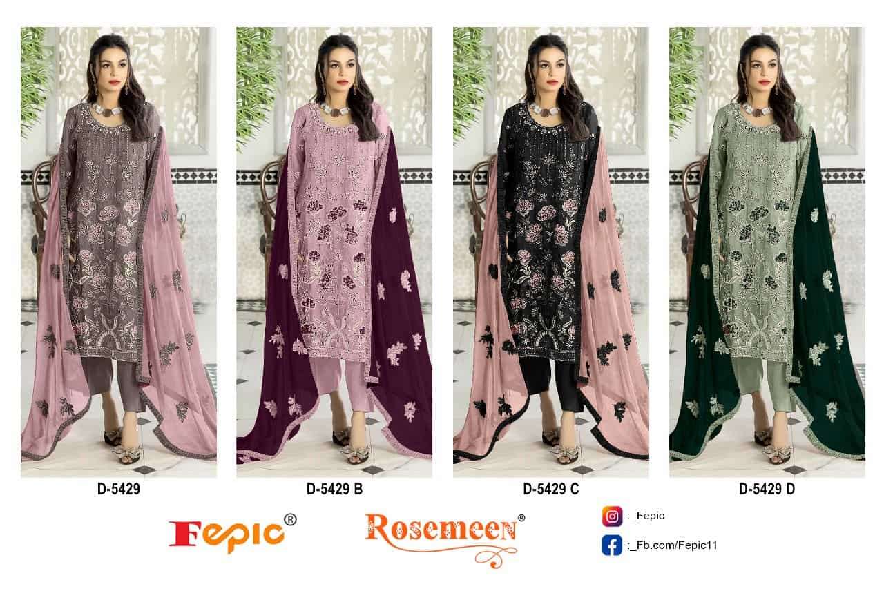 Fepic Rosemeen Embroidered Georgette Salwar Suit view 4