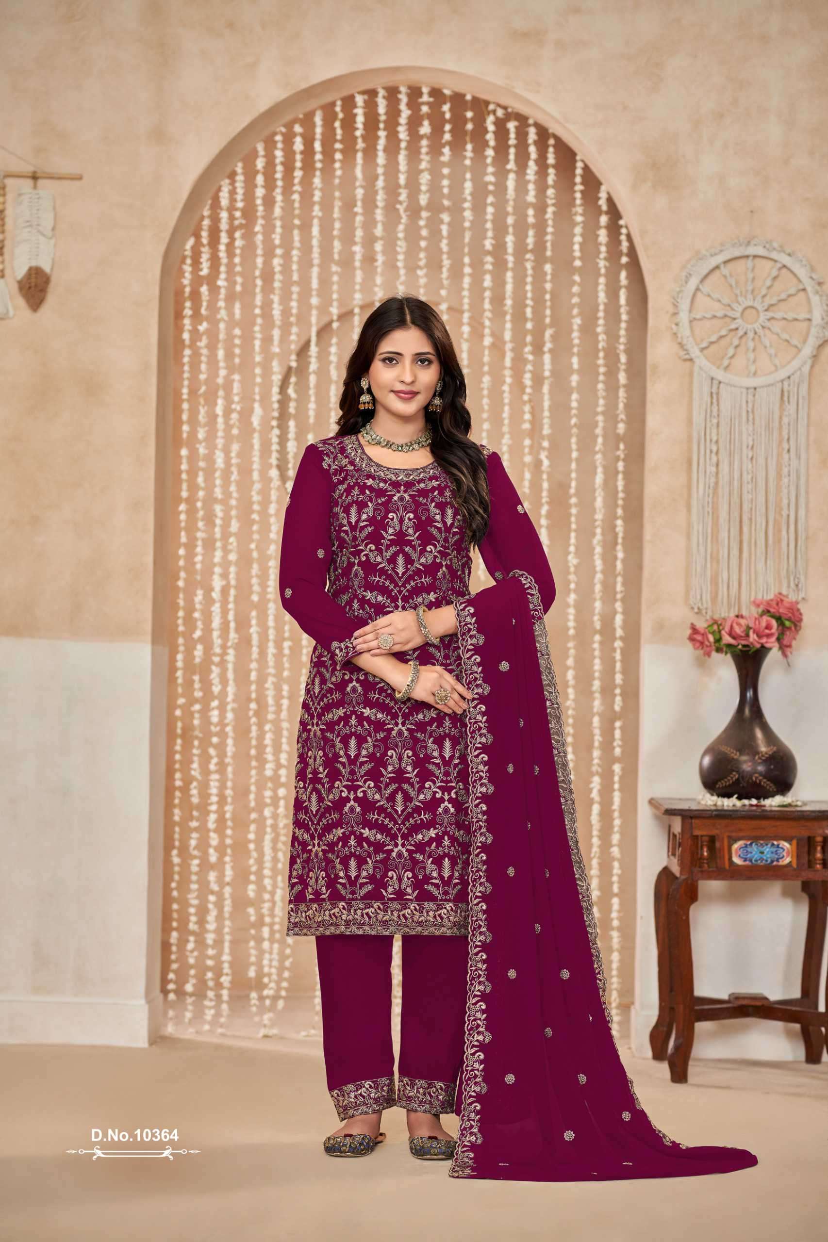 Anjubaa Vol 36 10361 To 10365 Designer Work Georgette Suit view 4