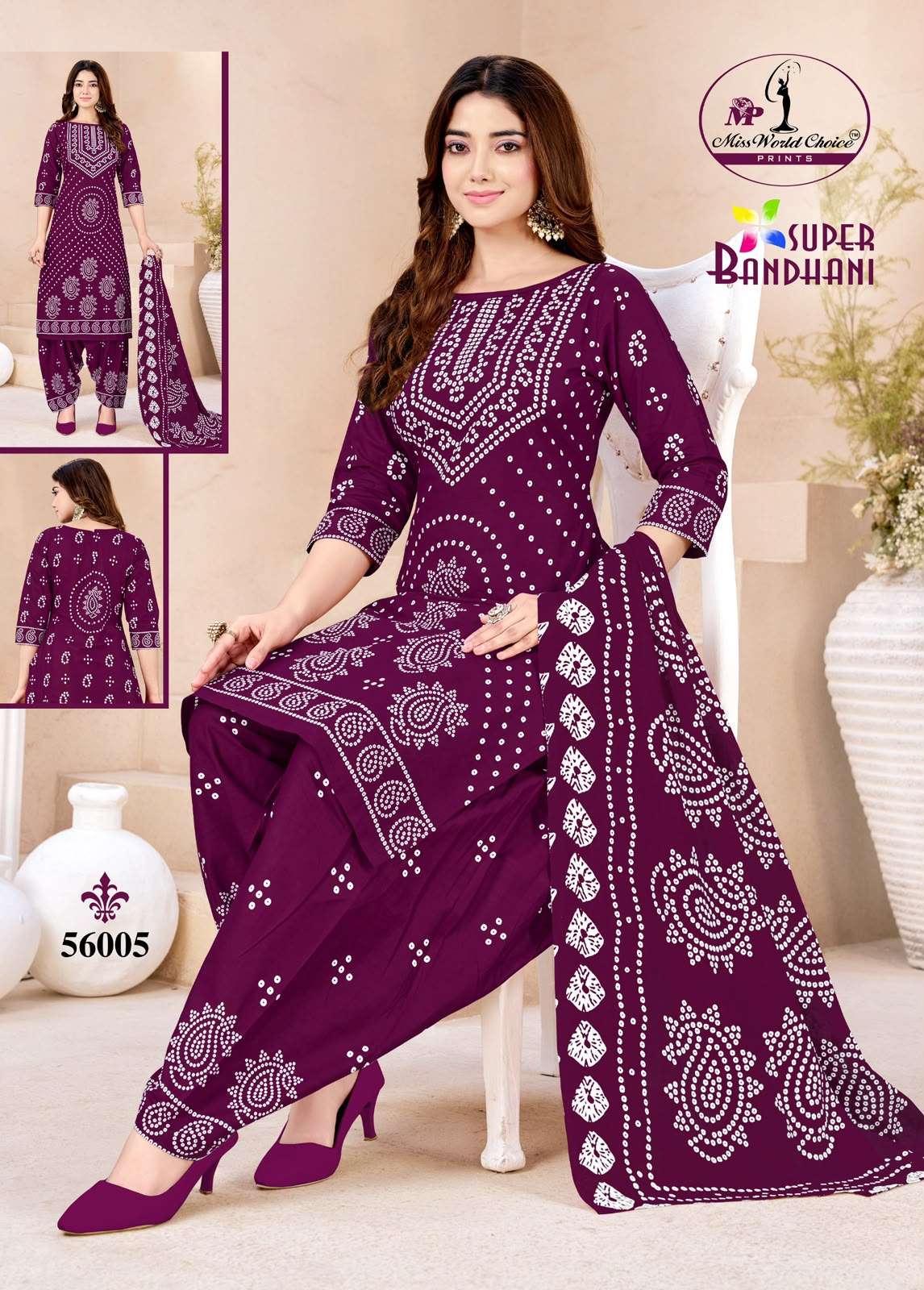 Miss World Choice Super Bandhani Vol 56 Pure Cotton Bandhani Suit view 7
