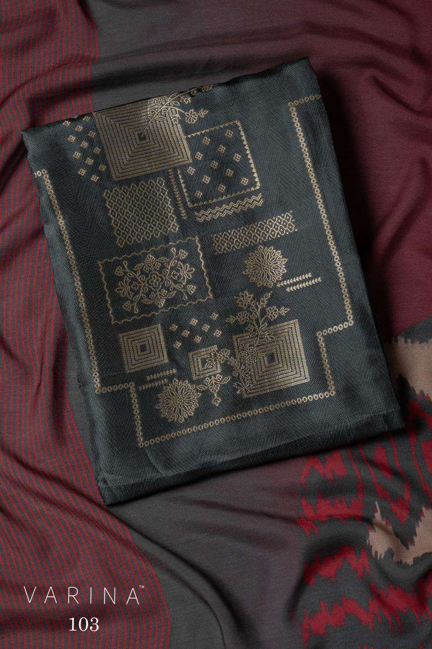 Omtex Varina 103 Fancy Russian Silk Suit Premium Collection view 2