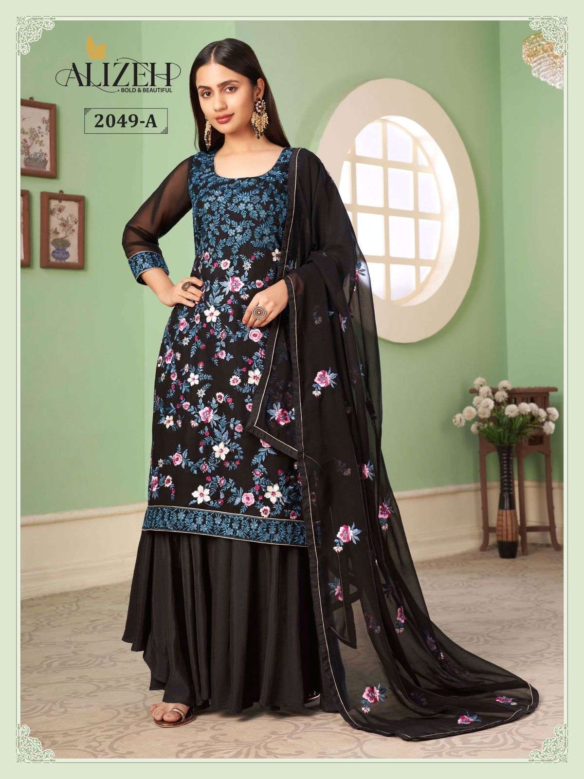 Alizeh Zaida Vol 10 Party Wear Sharara Salwar Kameez New Collection view 10