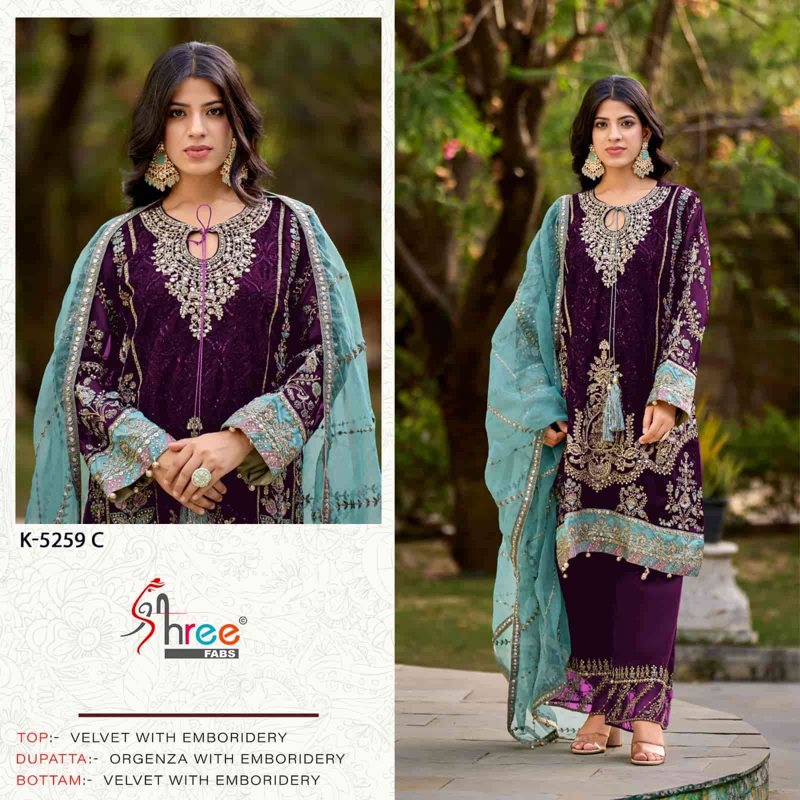 Shree Fabs K 5259 Colors Pakistani Style Heavy Embroidered Winter Wear Collection view 3