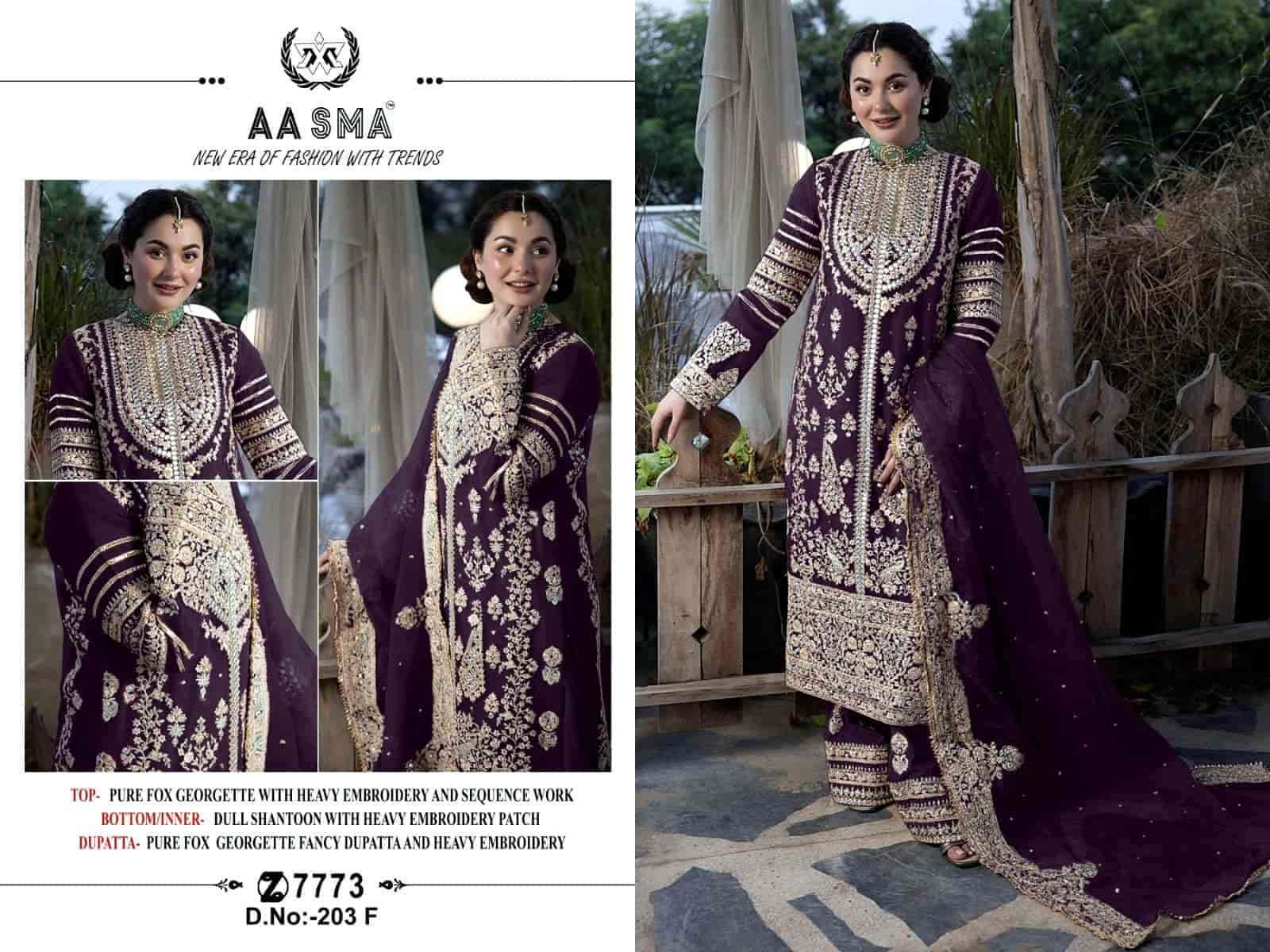 Aasma 203 F Georgette Pakistani Salwar Suit