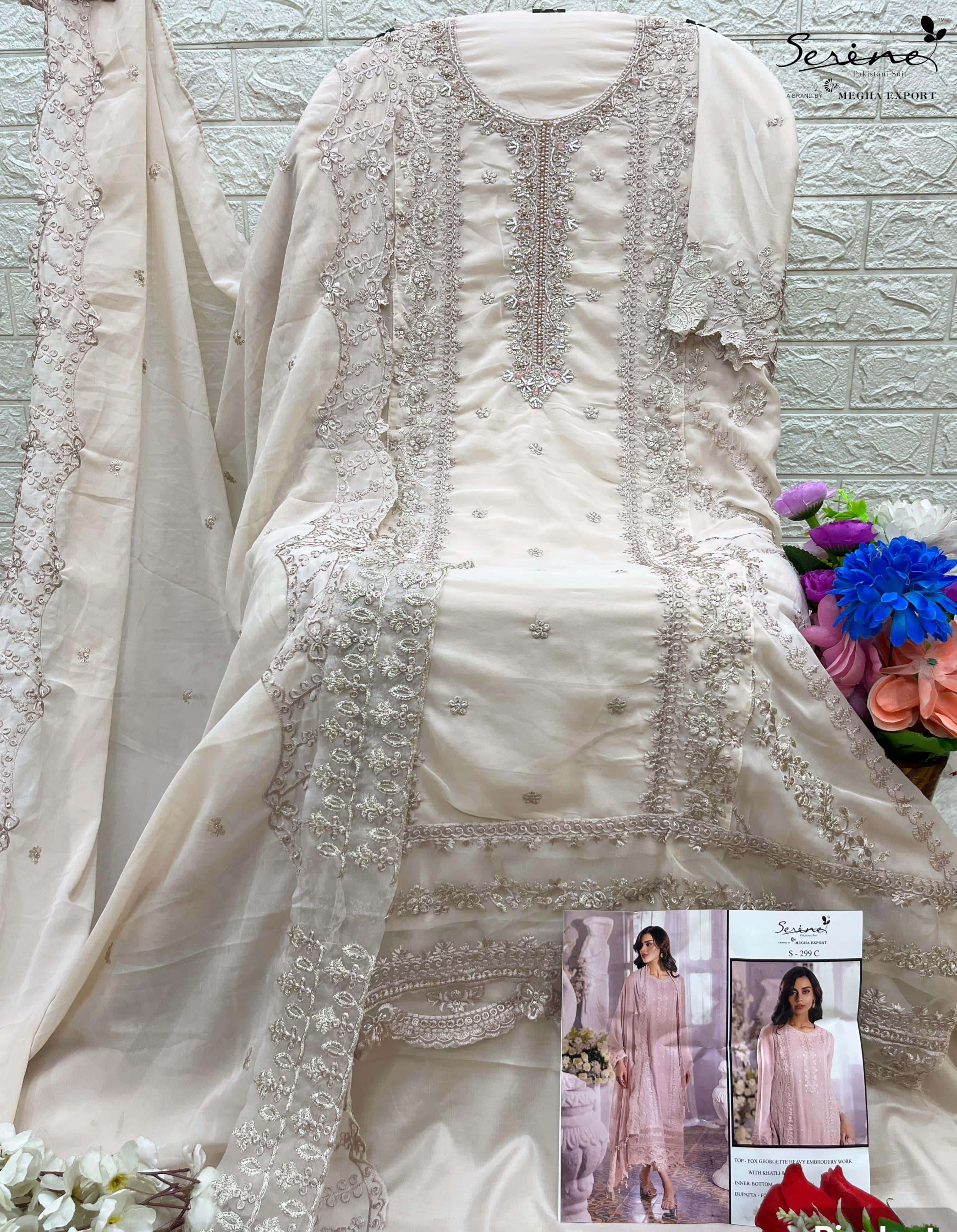 Serine Designer Georgette Embroidered Suit view 8
