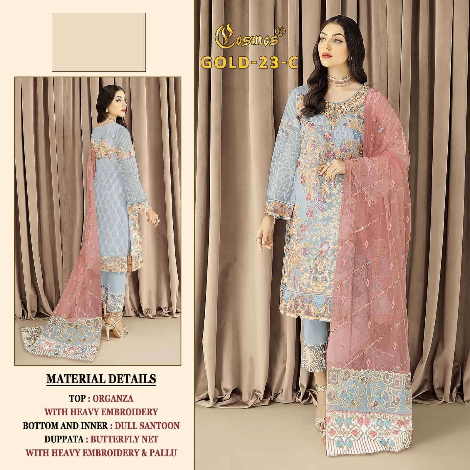 Cosmos Gold 23 Colors Pakistani Festive Wear Latest Designer Salwar Suit Wholesalers view 2